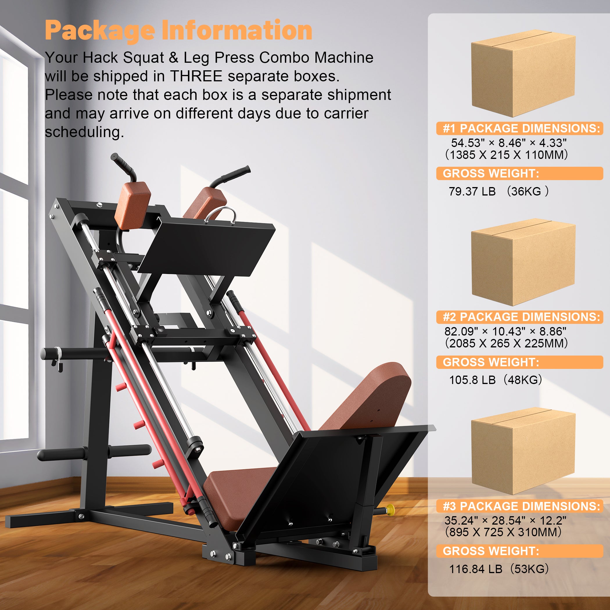 2-in-1 Linear Hack Squat & Leg Press Combo Machine – Hitgo