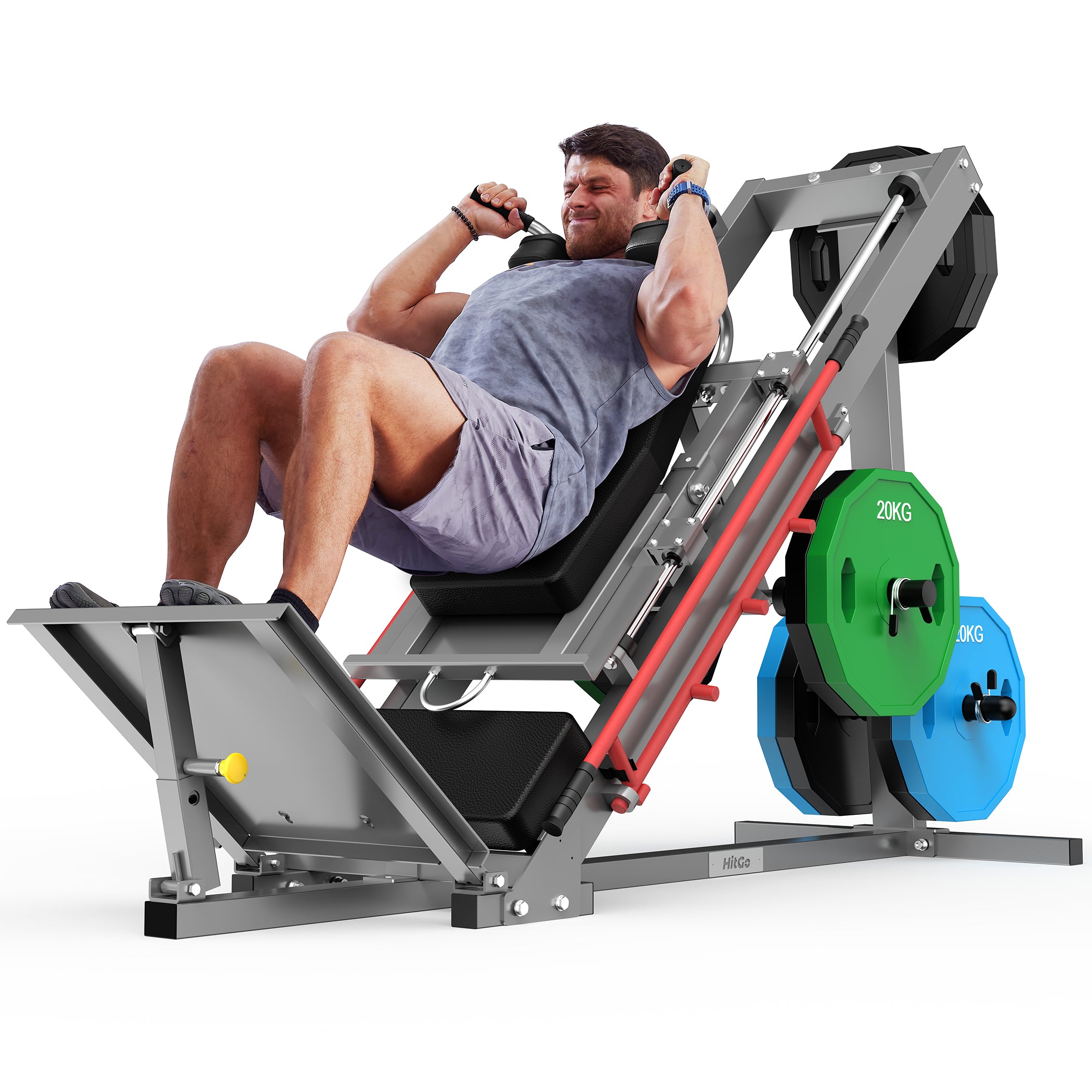2-in-1 Linear Hack Squat & Leg Press Combo Machine – Hitgo