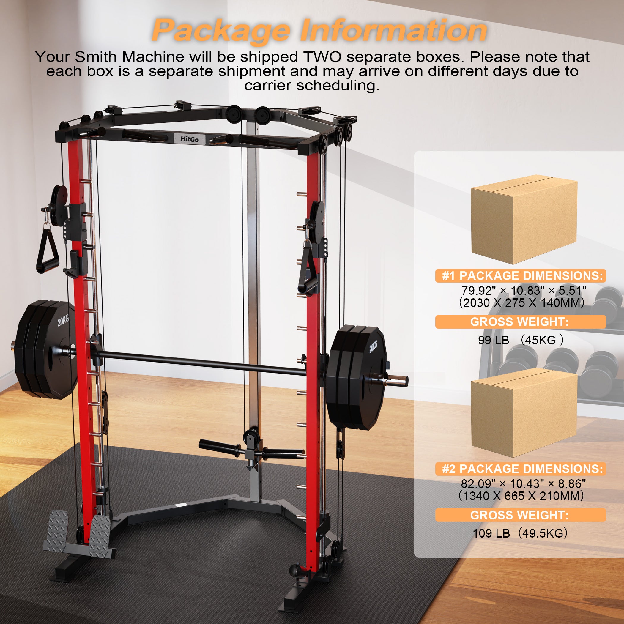 Power Cage Machine Multi-Functional Power Cage with Smith System – Hitgo